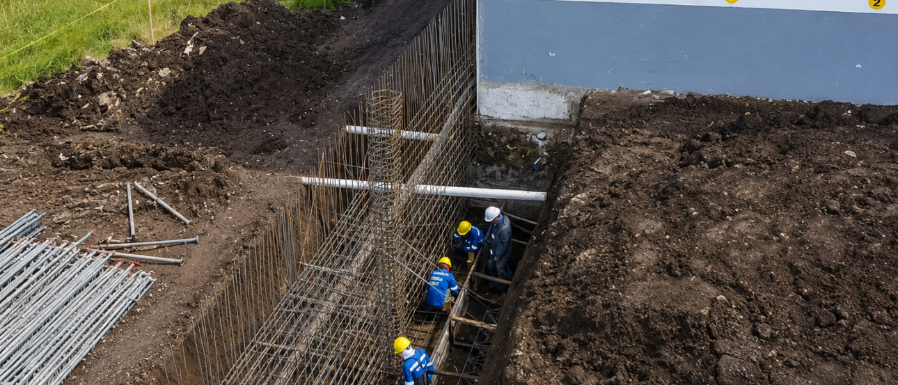 2. Montaje de acero de refuerzo junto al galpón existente – Galpón Dulac – ARDICOMETAL