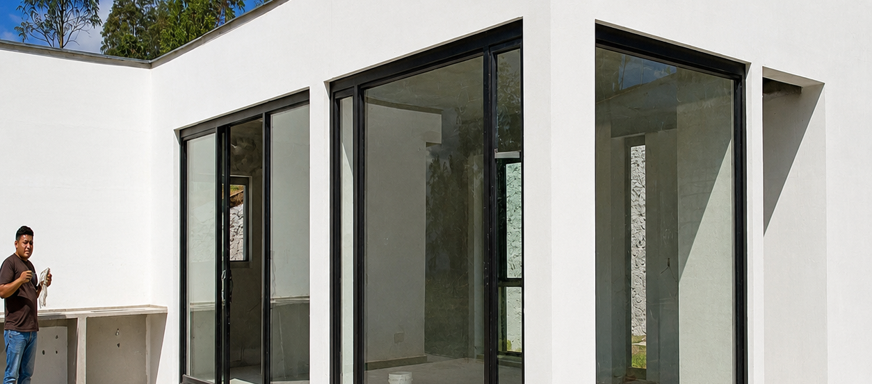 3. Instalación de ventanales y acabados de fachada – Casa Cocotog Mateo – ARDICOMETAL 3. Instalación de ventanales y acabados de fachada – Casa Cocotog Mateo – ARDICOMETAL