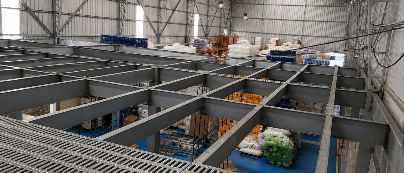 4. Estructura de mezzanine y plataforma industrial – Plastiflan – ARDICOMETAL 4. Estructura de mezzanine y plataforma industrial – Plastiflan – ARDICOMETAL